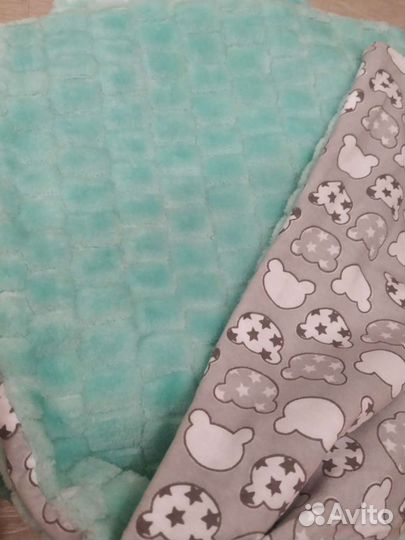 Детские плюшевые пледы на подкладе, новые