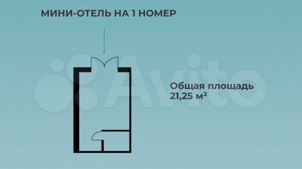 Гостиница, 21.25 м²