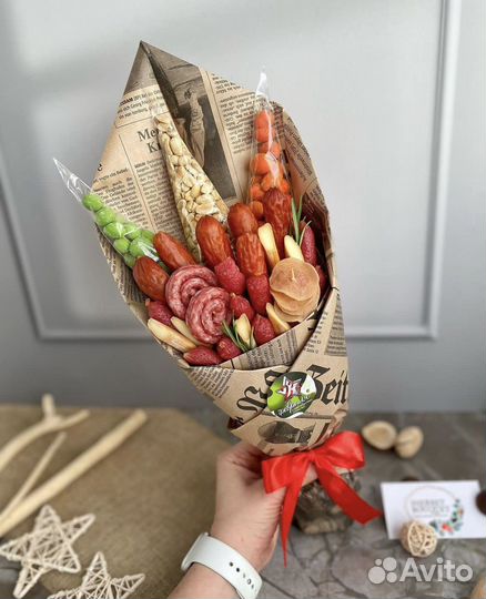 Мясные съедобные букеты