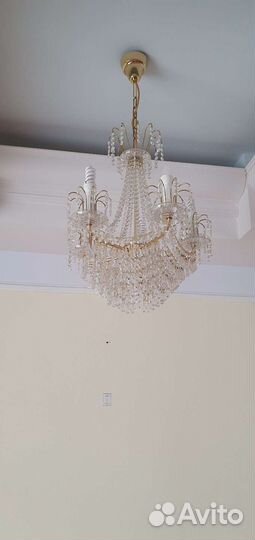 Люстра хрустальная чехословакия