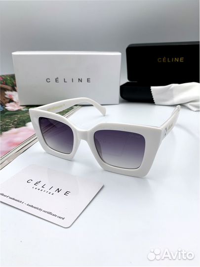 Солнцезащитные очки Celine белые