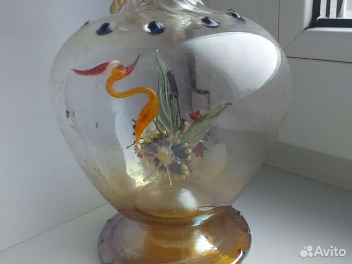 Кувшин цветное стекло СССР