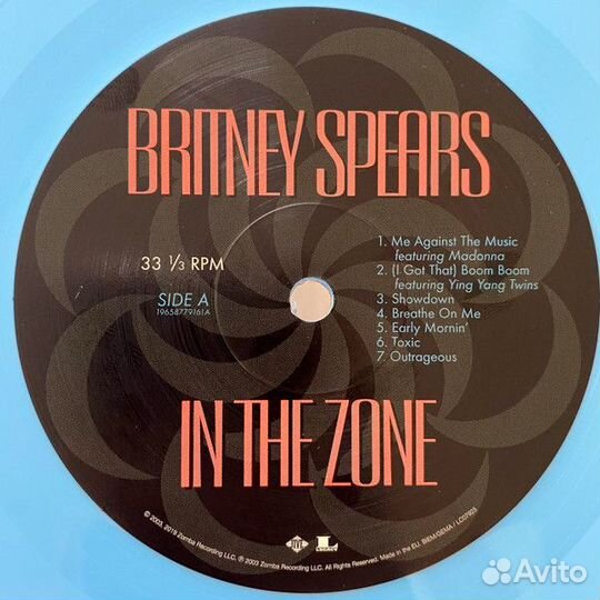 Виниловая пластинка spears britney - In The Zone