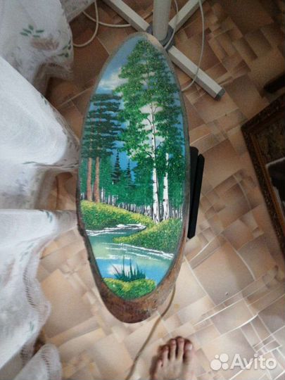 Картина панно из дерева