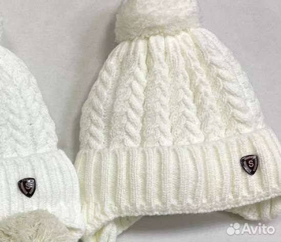 Шапка для новорожденных зима