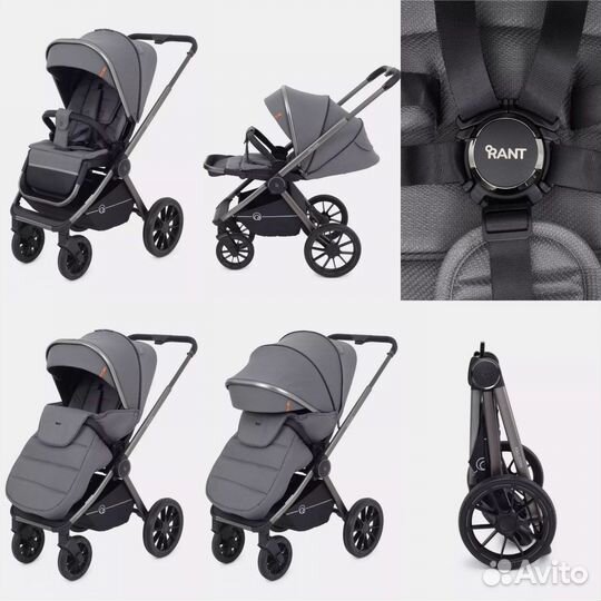 Коляска с рождения Rant Falcon 2в1 3в1 разн.расцв