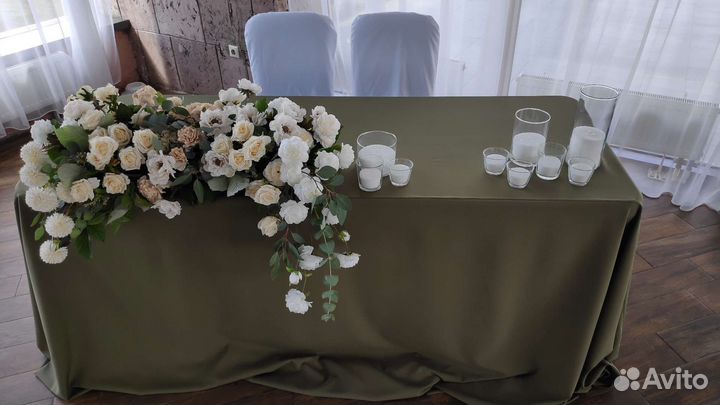 Цветы на свадебный стол