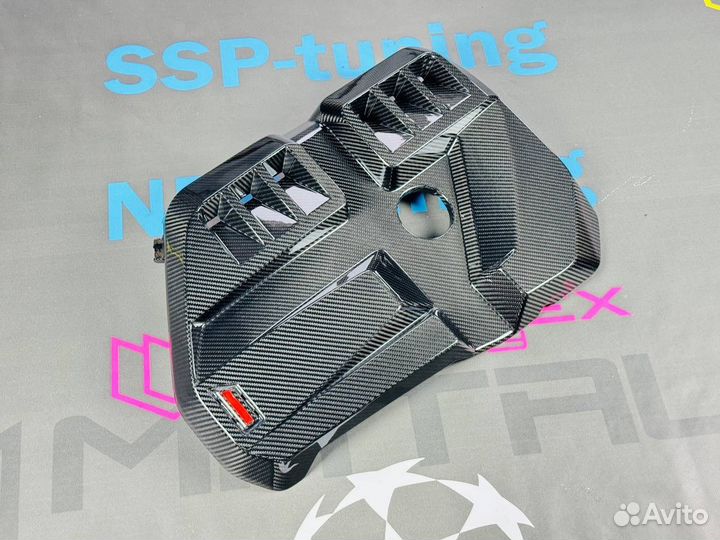 Накладка на крышку двигателя BMW M3 G80 OEM карбон