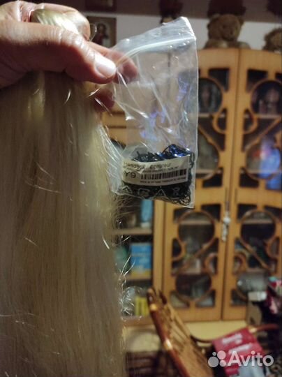 Волосы для наращивания 72 см блонд