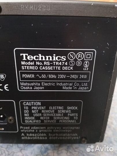 Кассетная дека technics 474