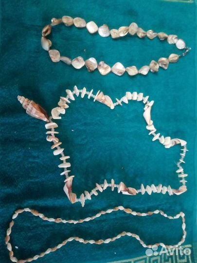 Морские ракушки, бусы из ракушек, сувениры