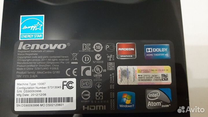 Неттоп мини пк Lenovo IdeaCentre Q180