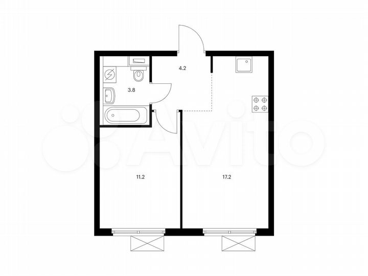 1-к. квартира, 36,4 м², 2/9 эт.