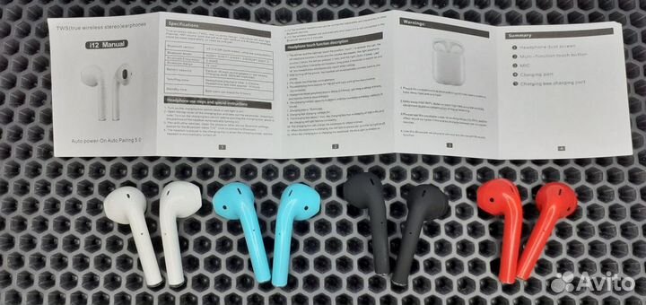 I12 TWS Беспроводные наушники Анимация Микрофон