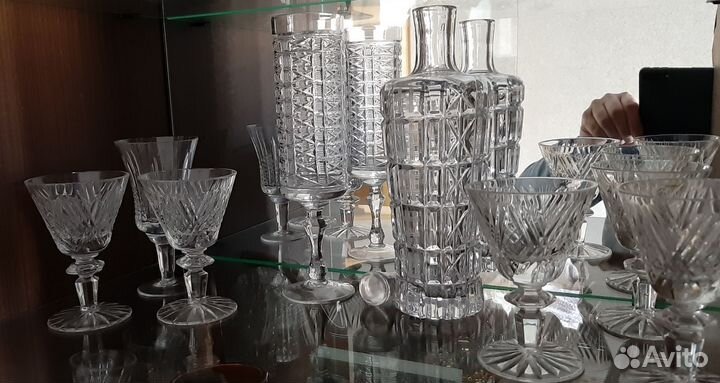 Хрусталь фужеры графин ваза стопки