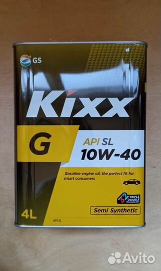 Масло моторное kixx G SL 10W-40 полусинт. 4л