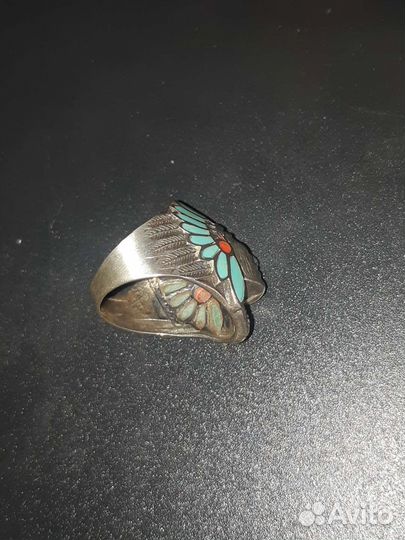 Кольцо серебряное Индеец - хороший подарок