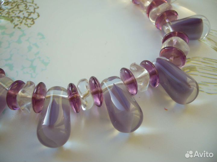 Бусы. Чехословакия. Стекло. Винтаж. Редкость