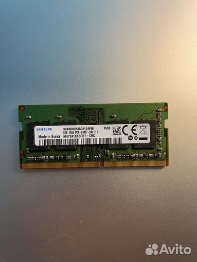Оперативная память ddr4 Samsung 8gb 2400Mhz