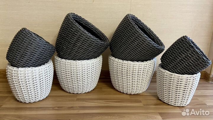 Кашпо из ротанга