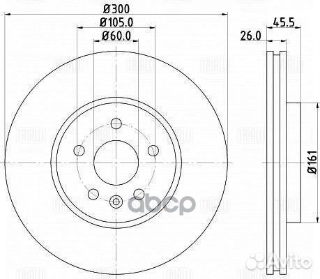 Тормозной диск DF210207 Trialli