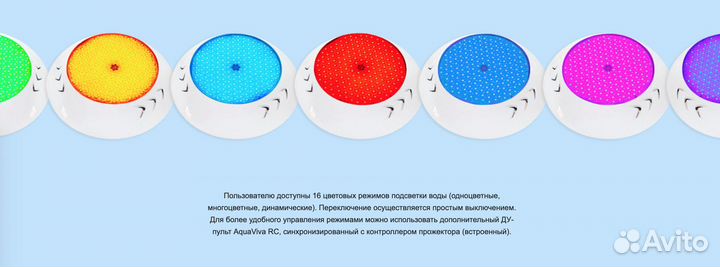 Прожектор светодиодный для бассейна фонтана прудов