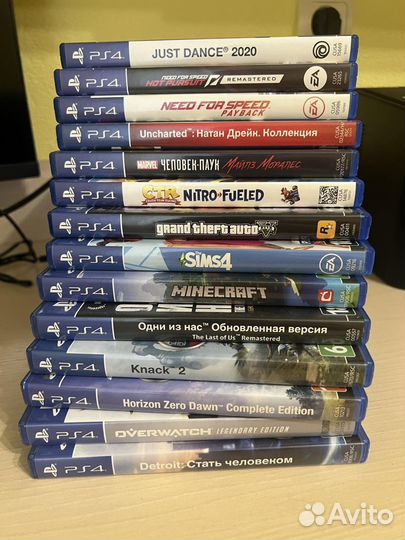 Диски с играми на ps4