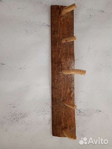 Вешалка настенная деревянная лофт