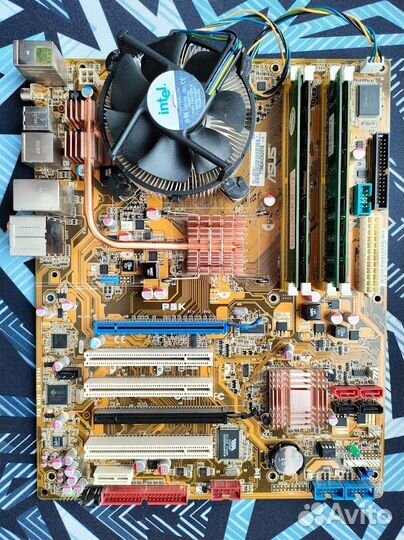 Материнская плата процессор озу 6гб кулер