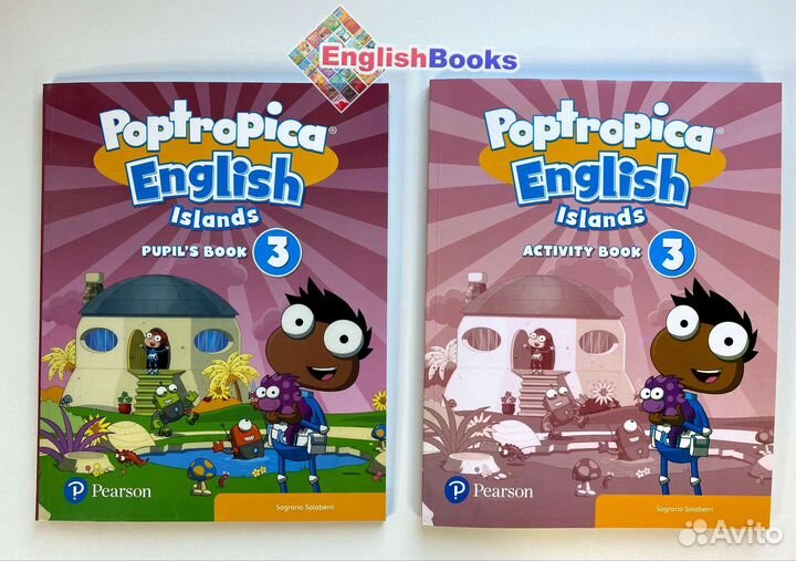 Poptropica english island 3, комплект (PB,AB,CD)