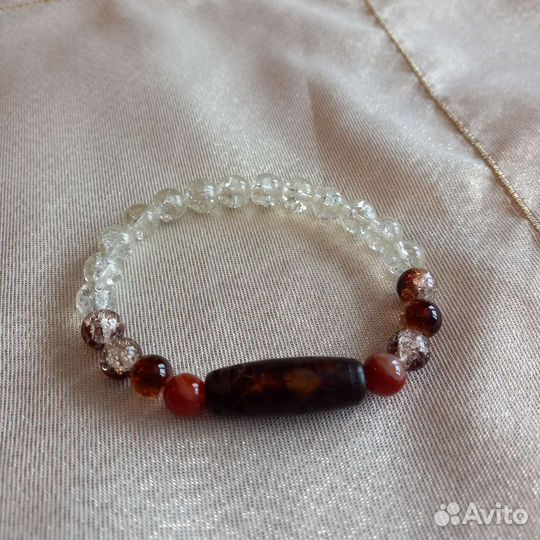 Браслет с бусиной дзи Гуань Инь