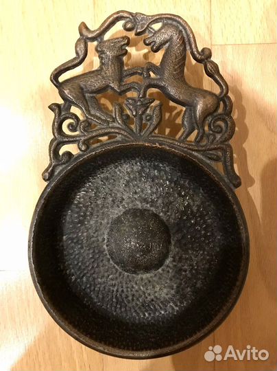 Пепельница с ручкой бронза старинная СССР