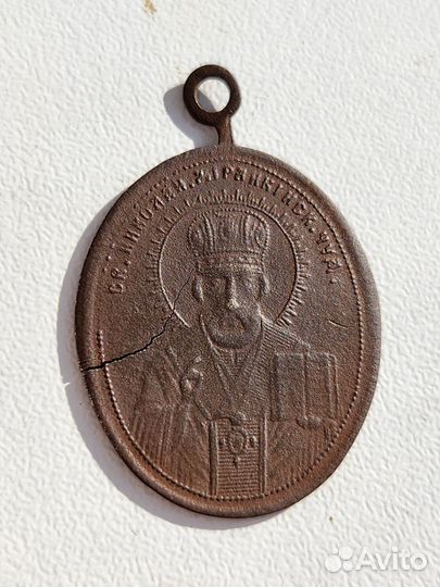 Старинный медальон Икона