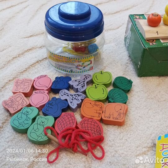 Деревянные игрушки пакетом или штучно, б/у