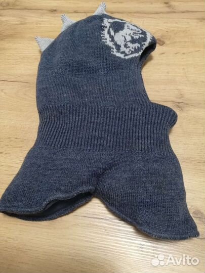 Шапка шлем для мальчика 46 48 зимний