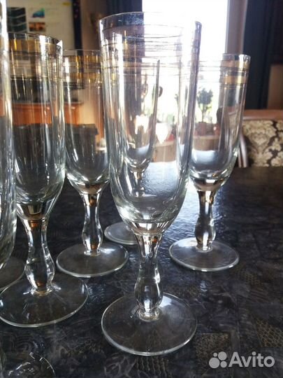 Бокалы из цветного стекла СССР