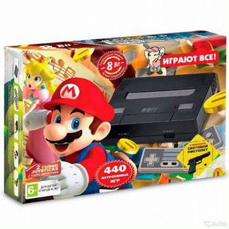 Приставка Денди Dendy Mario 440-in-1 Black+пистоле