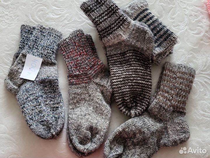 Носки шерстяные вязаные натуральная овечья шерсть