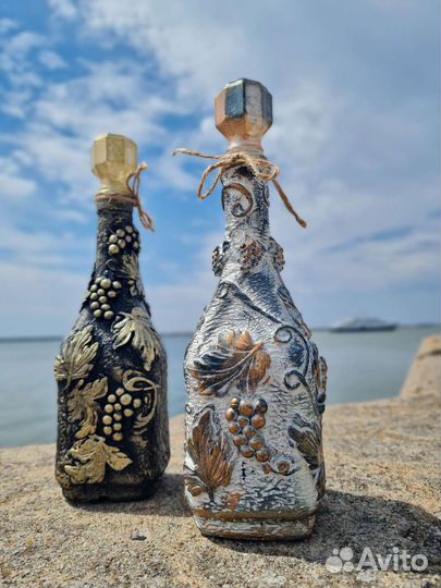 Декоративные бутылочки для вина