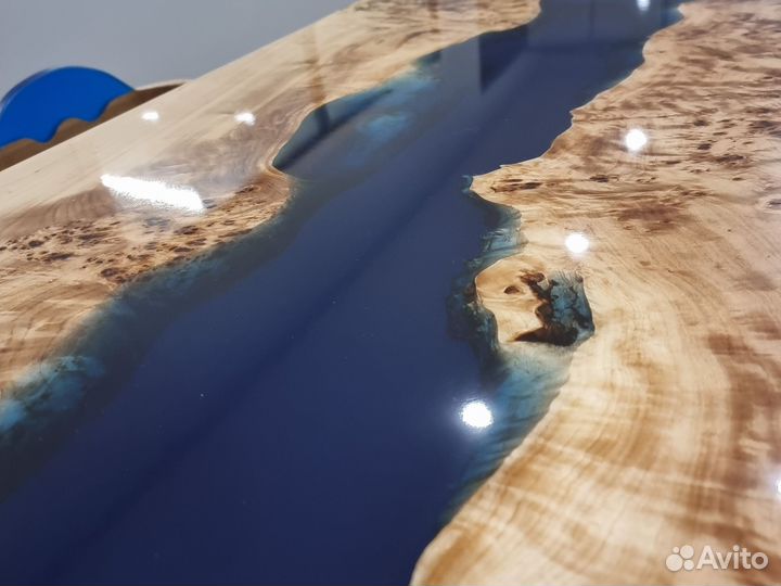 Стол из смолы, стол река, стол из эпоксидной смолы