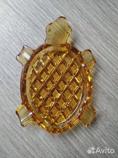 Пепельница цветное стекло Чехословакия черепаха