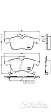 Колодки opel zafira MK II B M75 12/07 P59045