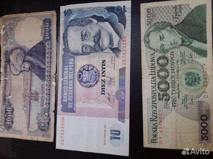 Турецкие,египетские деньги,лиры