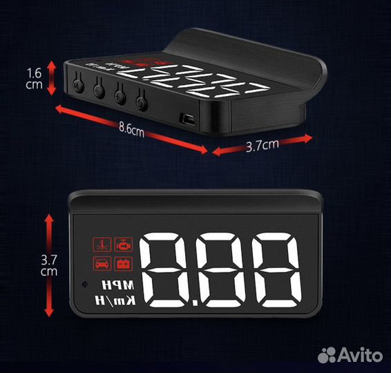 Проекция на лобовое стекло спидометр obd2