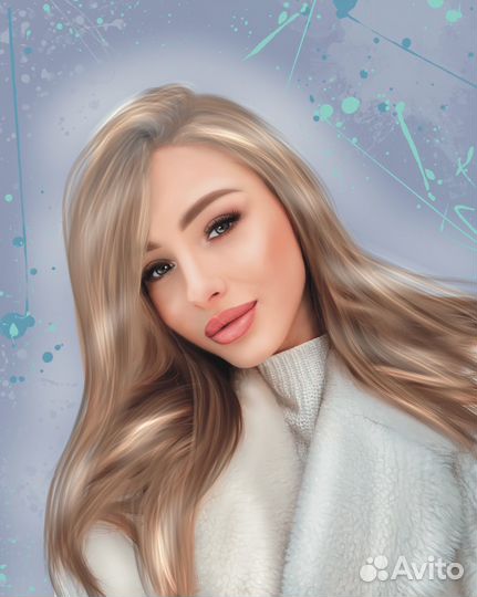 Портрет по фото на холсте подарок на день рождения