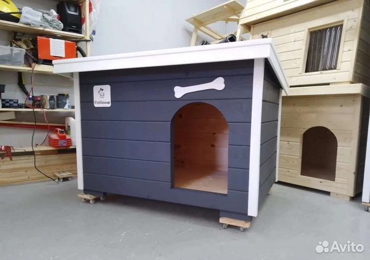 Будка для собаки. Имитация бруса