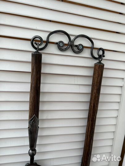 Кованый печной каминный набор