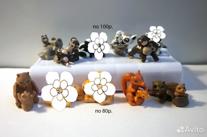 Киндеры мамы и малыши, животные, штучно