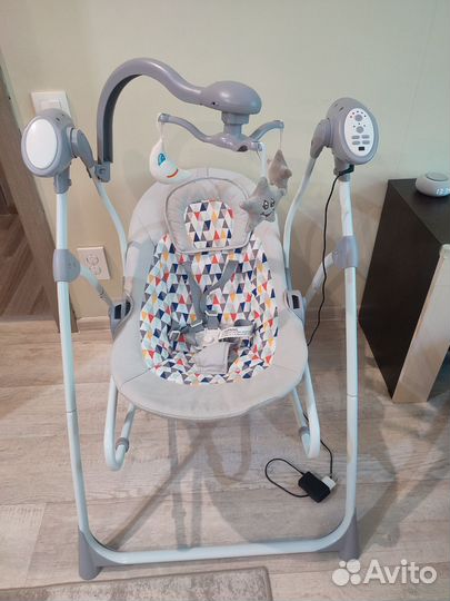 Детские электронные качели шезлонг