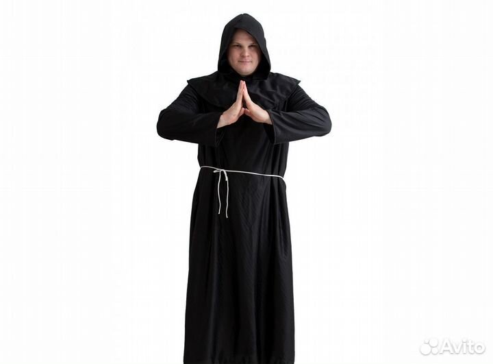 Костюм Монаха черный 1576 (туника, накидка с капюш